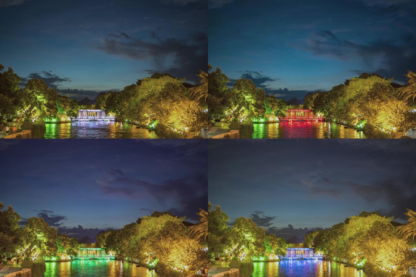 桂林玻璃桥夜景