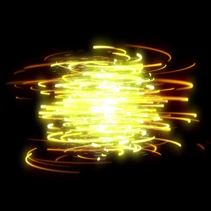 金色粒子漩粒子涡旋粒子转旋特效-可修改