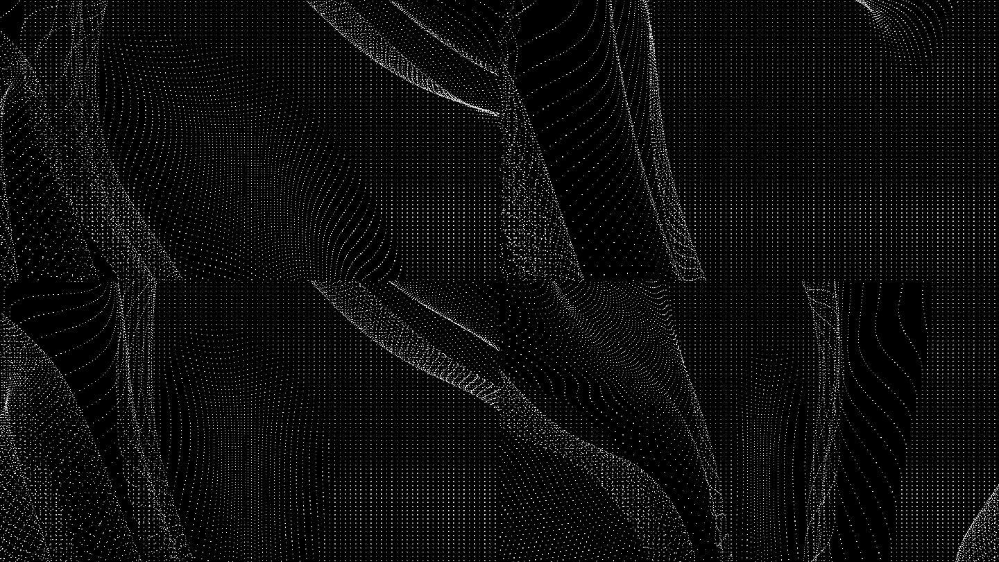 【4K时尚背景】黑白抽象粒子方点图形元素