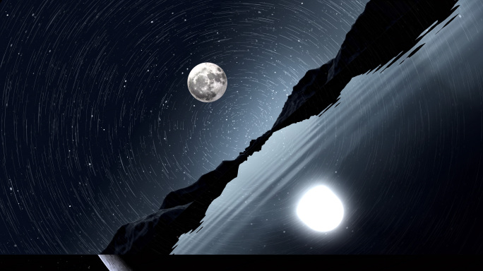 月亮 月球 倒影 水面 宇航员 地产宣传