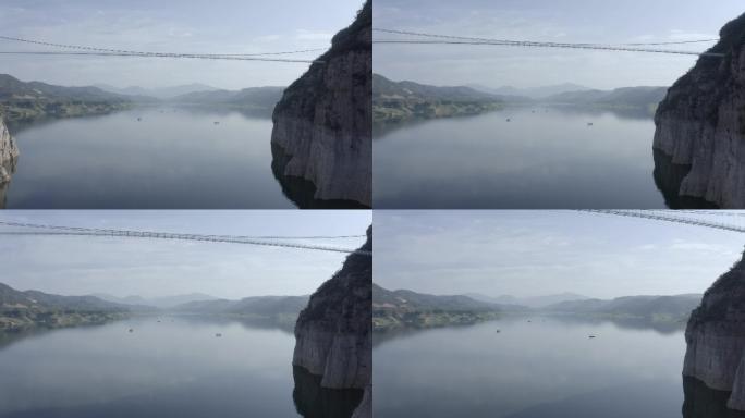 航拍河南济源黄河三峡风光山河之景