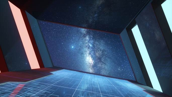 未来感隧道空间 3D渲染