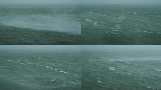飓风中的巨大海上风暴波