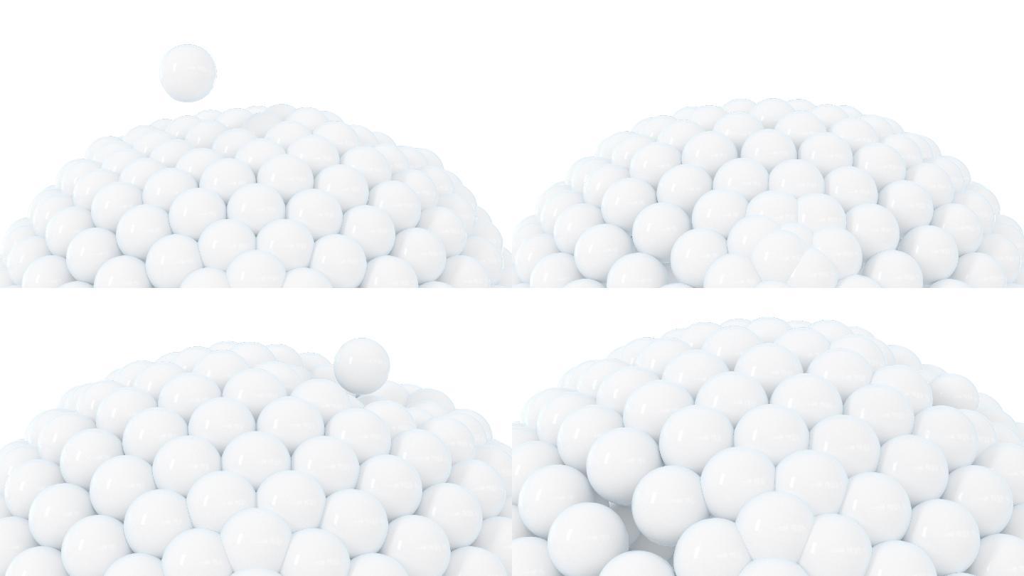 抽象弹性球体动画 3D渲染