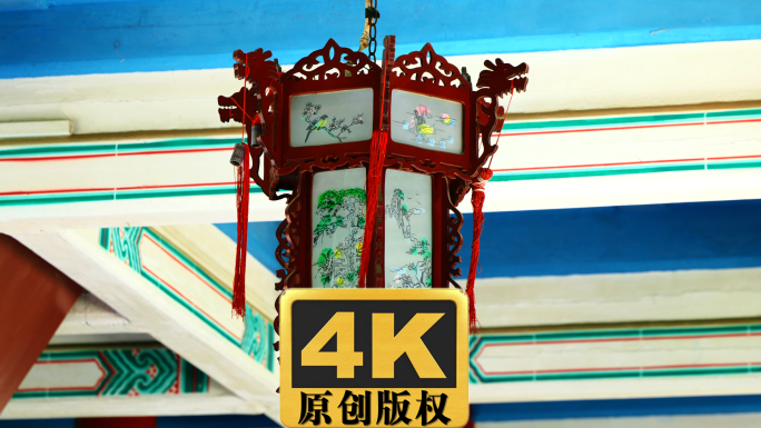 中国传统宫灯实拍高清视频素材4K