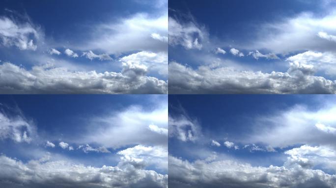 积云雨云移动在天空中的时间推移视频。