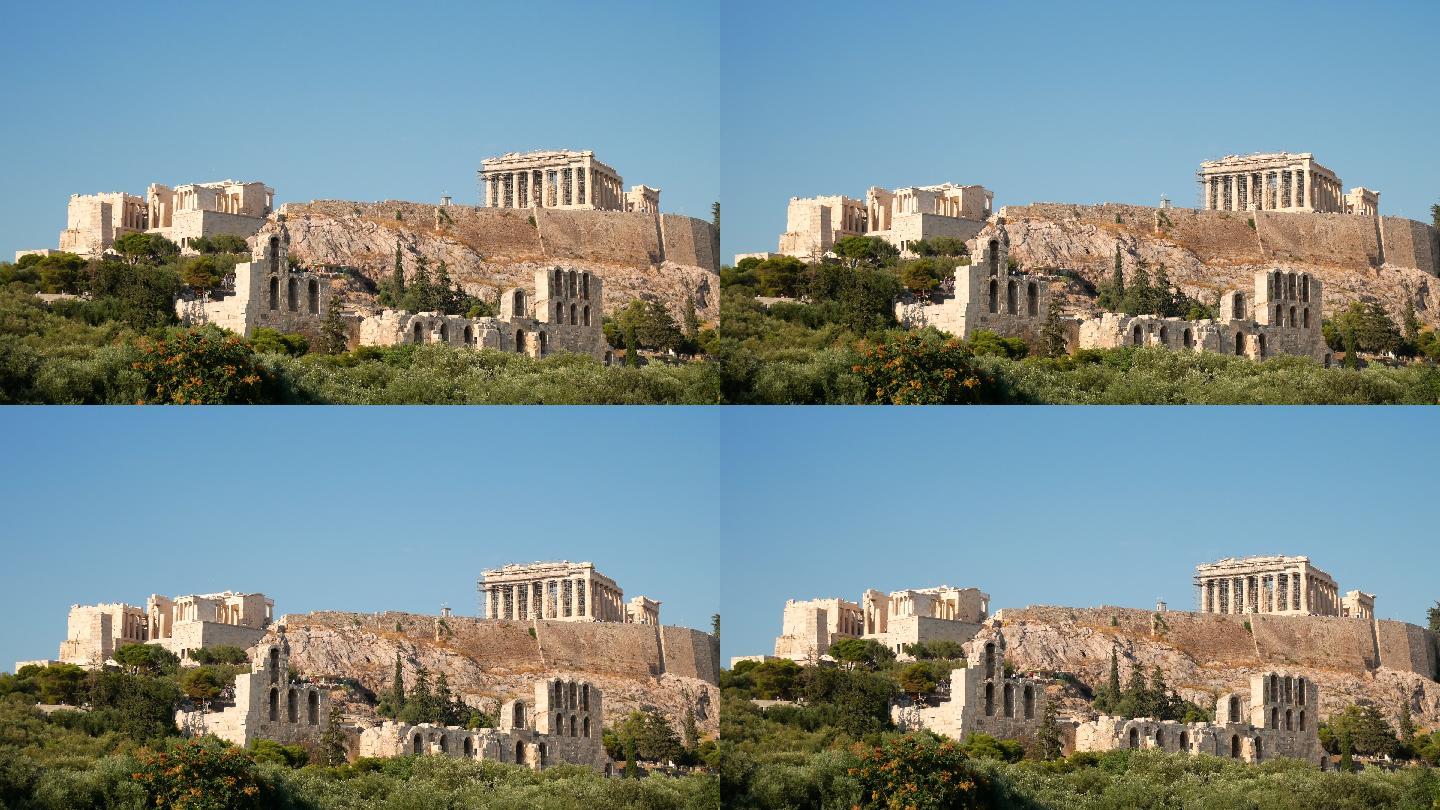 希腊雅典卫城女神古代文明旧废墟