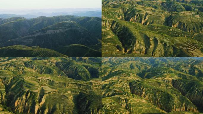 陕北 梯田 黄土高原 地貌 沟壑 沙化