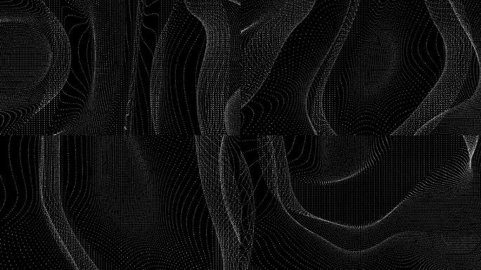 【4K时尚背景】黑白粒子方点图形炫酷元素