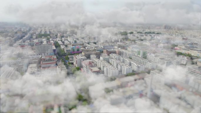 酒泉肃州延时微缩云层穿云摄影