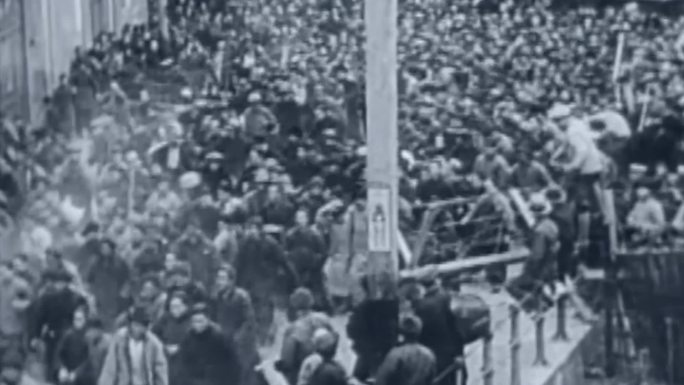 1920年代上海工人运动工人群众游行请愿