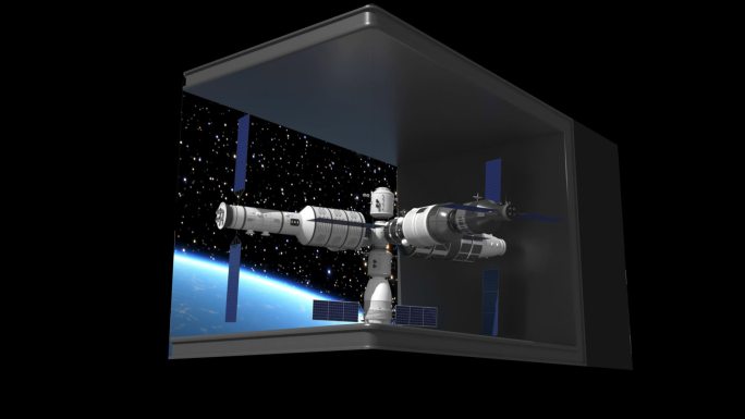裸眼3D太空站空间站