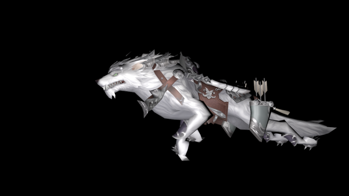 C4D狼模型动作全套工程