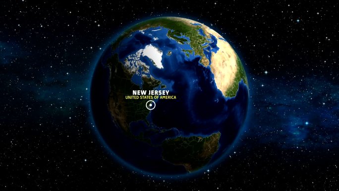 美国新泽西地图-地球缩放