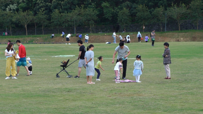 4k秋游野炊放风筝亲子游深圳恩上水库