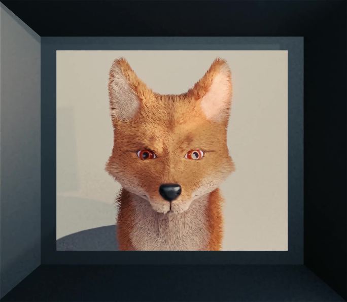 原创全息大屏LED动物狐狸冲出屏幕