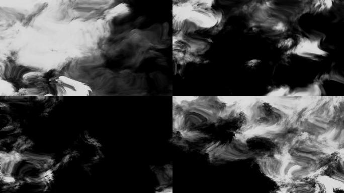 黑白水墨光影概念艺术意识流意境投影背景