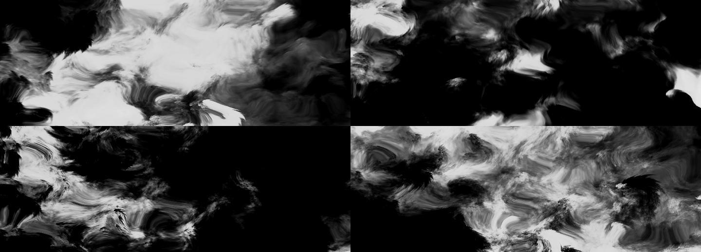 黑白水墨光影概念艺术意识流意境投影背景