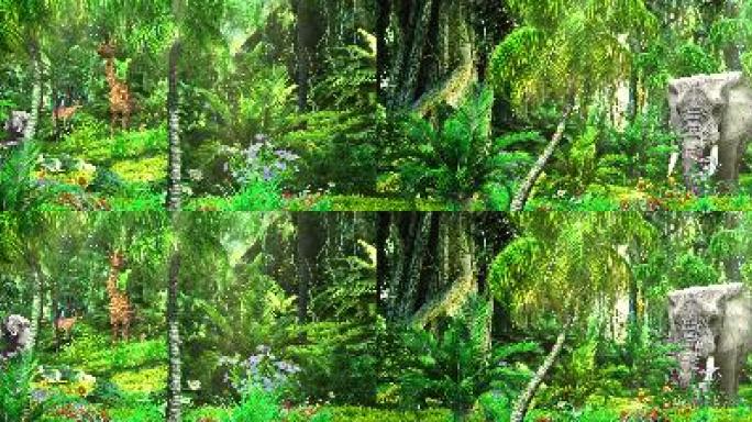 8K森林动物全息投影视频素材