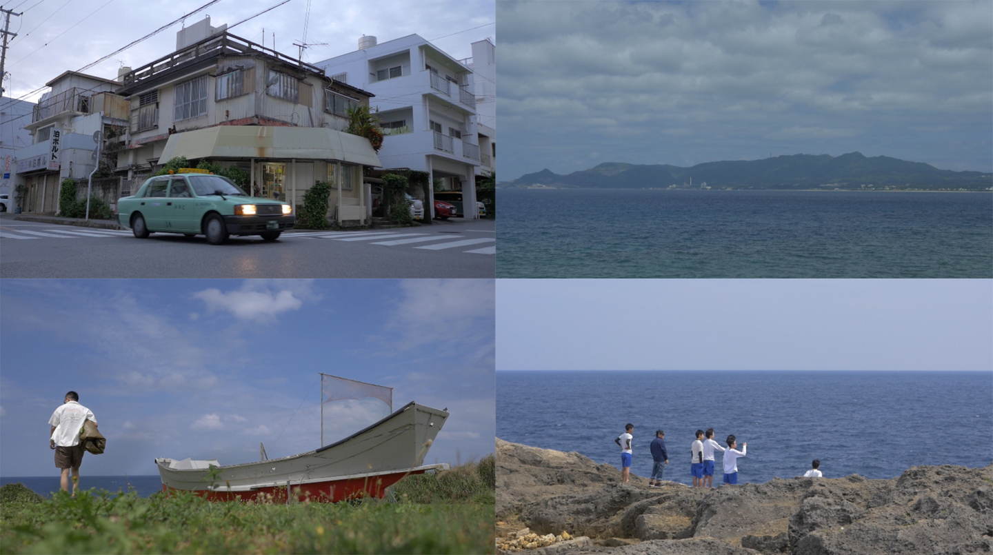 日本冲绳海边帆船学生街道海洋动物小清新