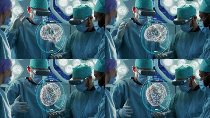 外科医生医生做手术智慧医疗AR手术治疗