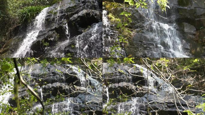 瀑布流水实拍高清视频素材4K