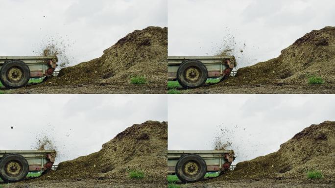 粪肥撒布机国外农村外国山村机器施肥