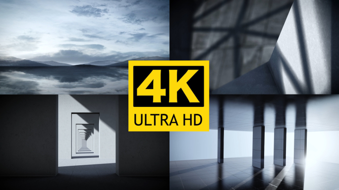 4K光影变化地产创意空间空镜头