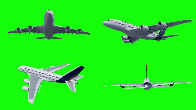 飞机飞行动画4k合集-循环