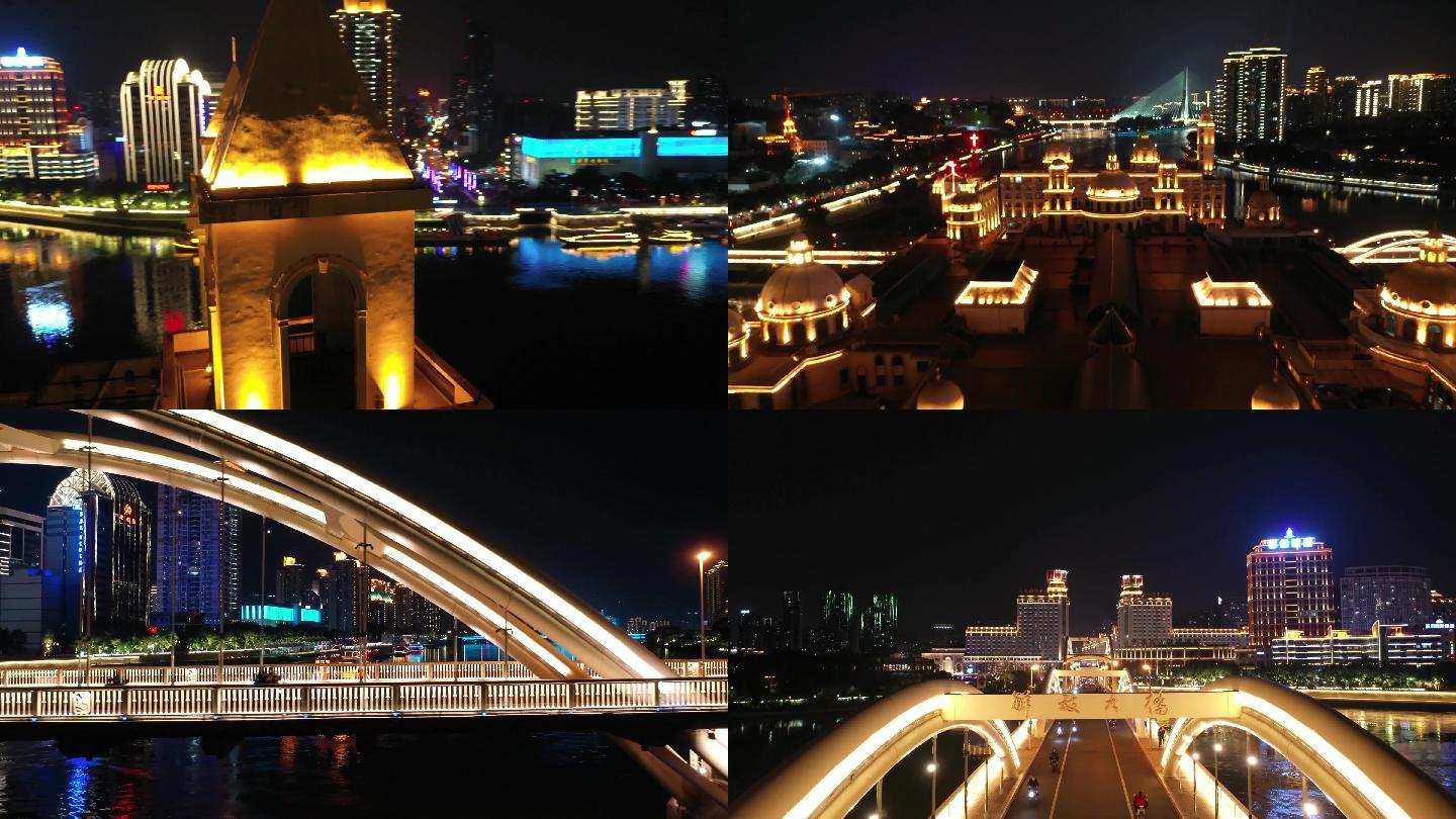 福州中洲岛解放大桥夜景【4K】