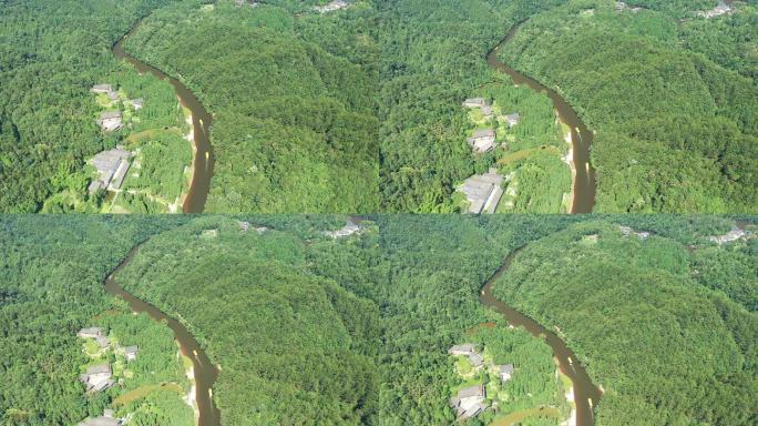 重庆江津四面山大洪海航拍跟船视频