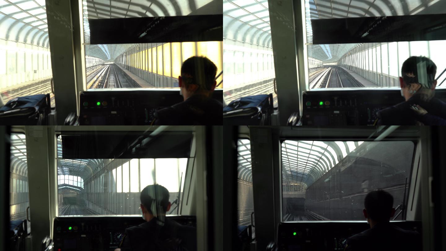 4K拍摄地铁驾驶室