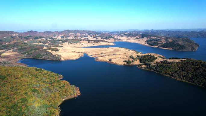 铁岭柴河水库 航拍素材