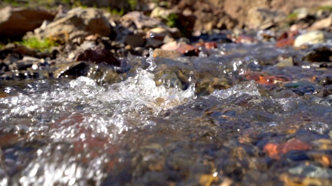 高山流水溪水自然风光升格素材