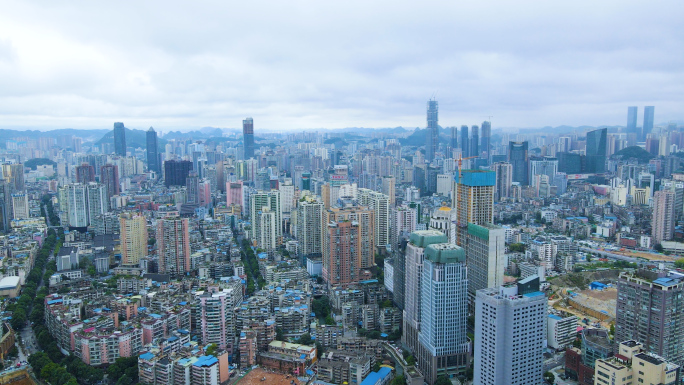 航拍大气城市建筑城市空镜意境视频现代都市