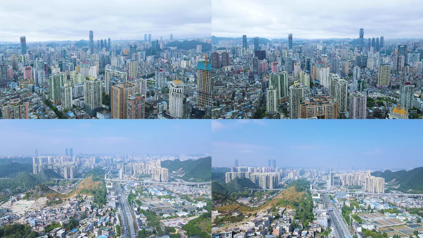 航拍大气城市建筑城市空镜意境视频现代都市