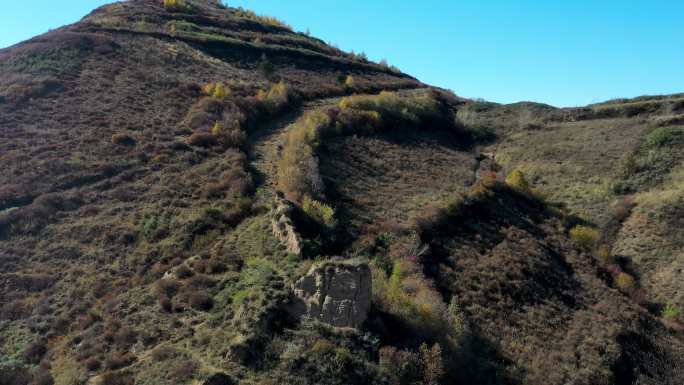 航拍山西浑源大川岭明长城