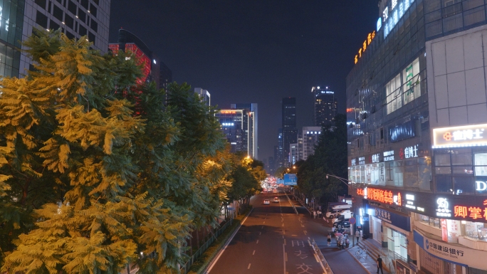 成都春熙路东大街夜景