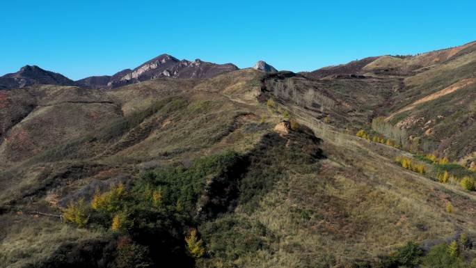 航拍山西浑源大川岭明长城