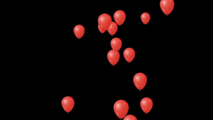 国庆节大红气球前景视频——无缝循环播放