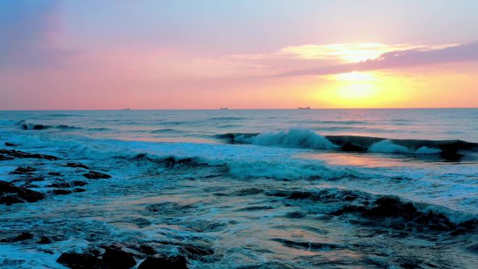 海景日出 日落 航拍 冲浪 大海