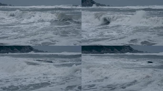 海浪翻滚-慢镜头