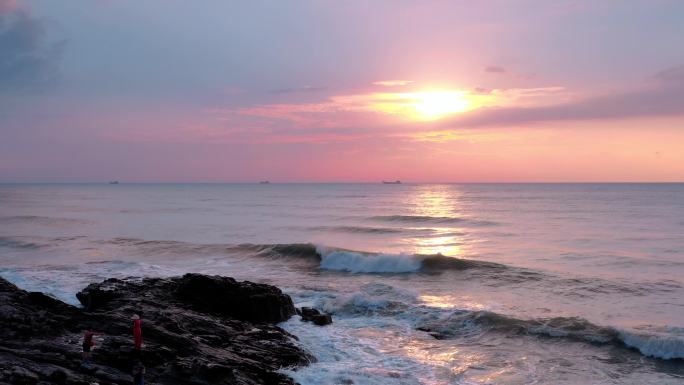 海景日出 日落 航拍 冲浪 大海