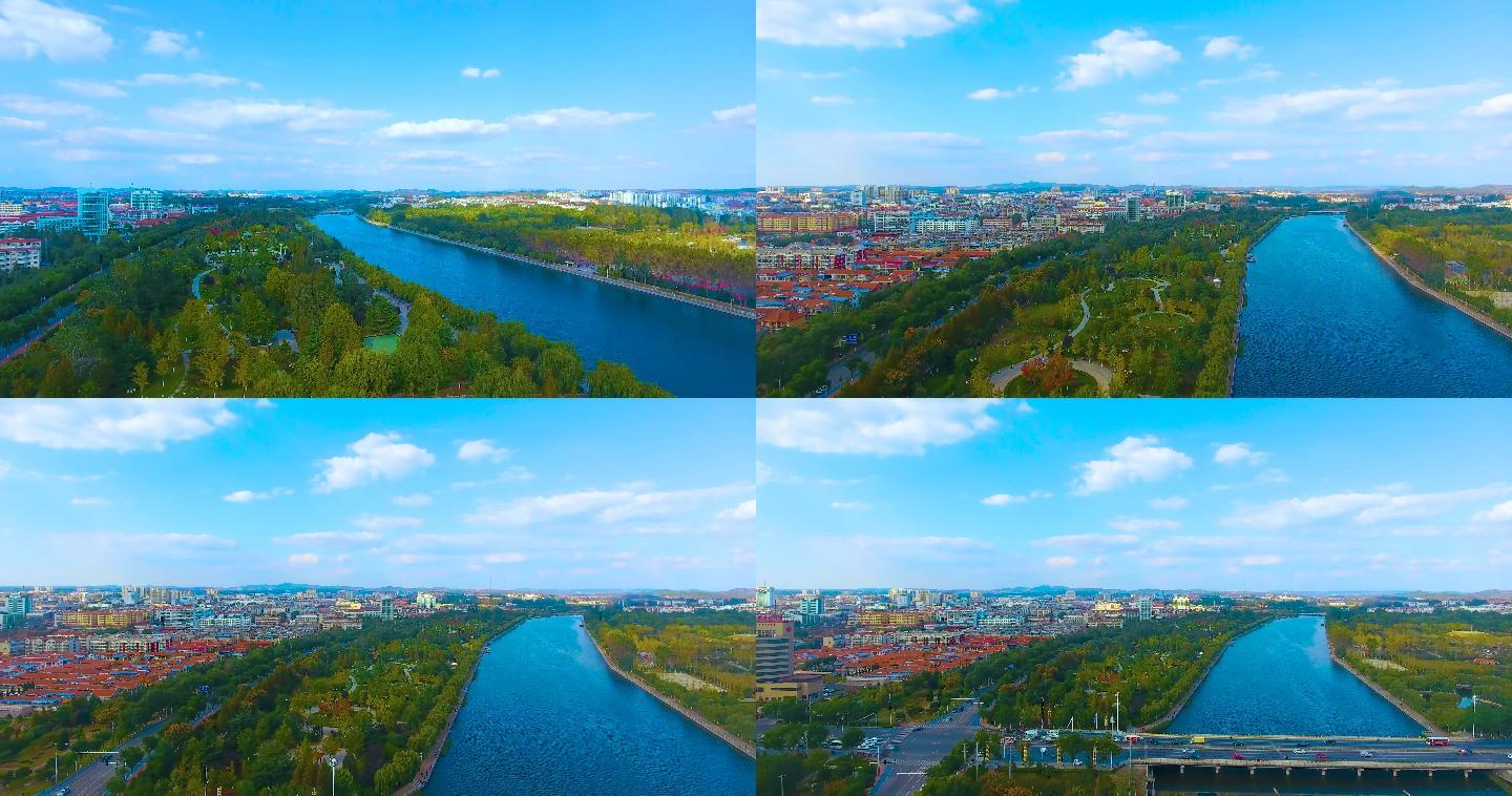 莱阳蚬河,大气航拍