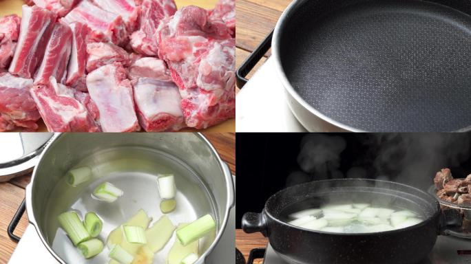 中国传统汤品冬瓜排骨汤制作全过程