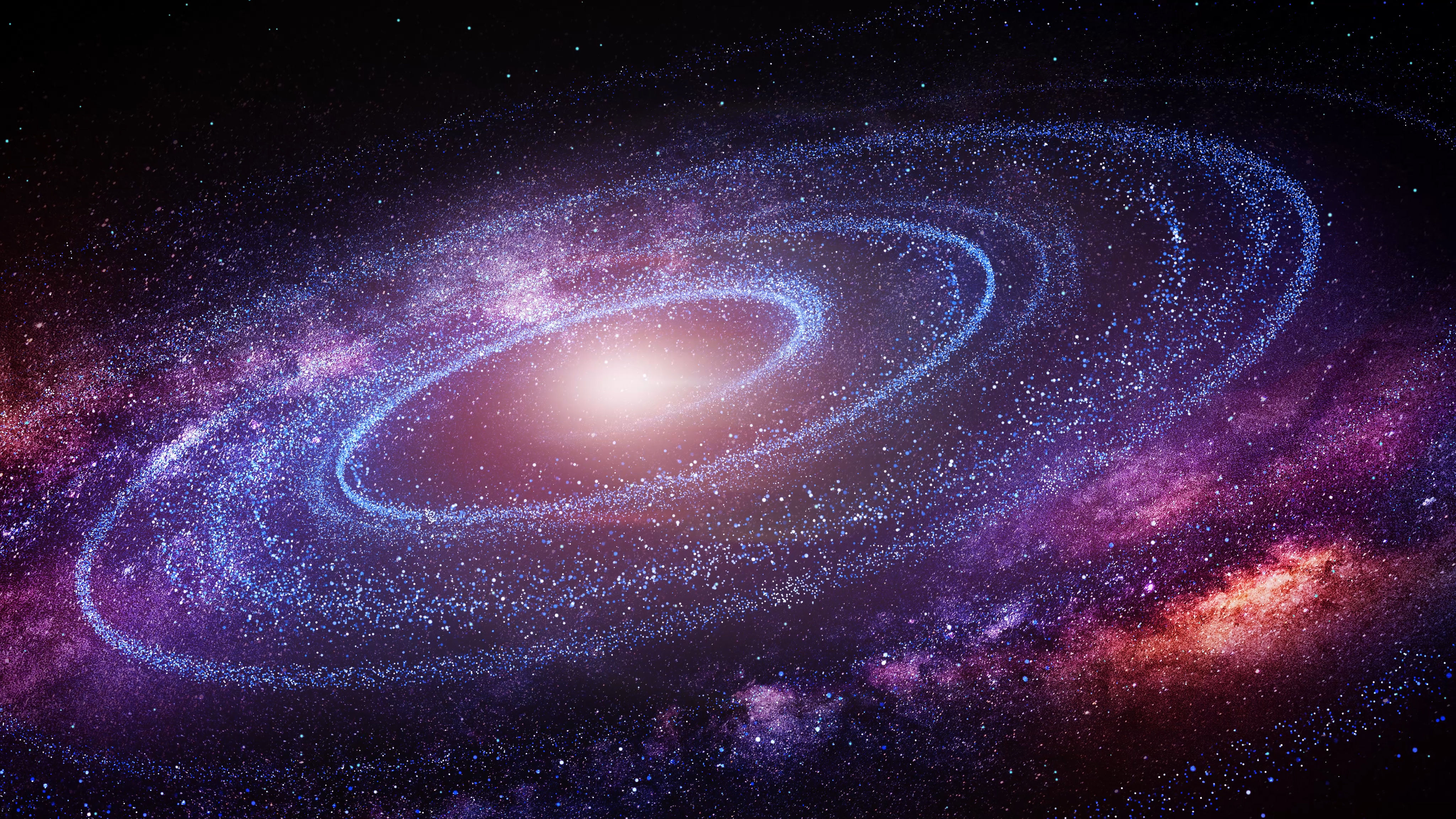 梦幻宇宙星空的粒子4k