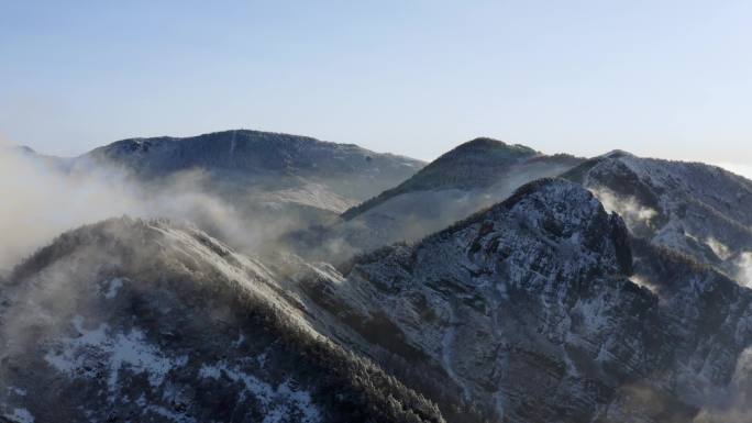 神农架雪山冬季雪景神农顶大九湖神农谷