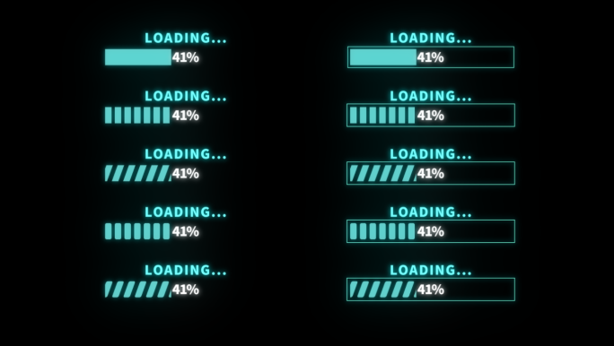 【原创】20款HUD科技加载进度条