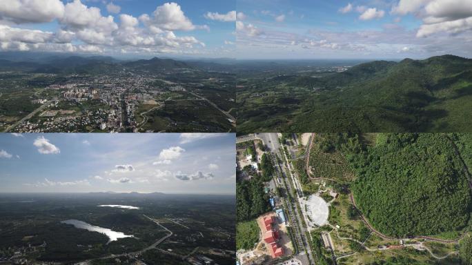 海南昌江城市大景/木棉公园/政府大楼航拍