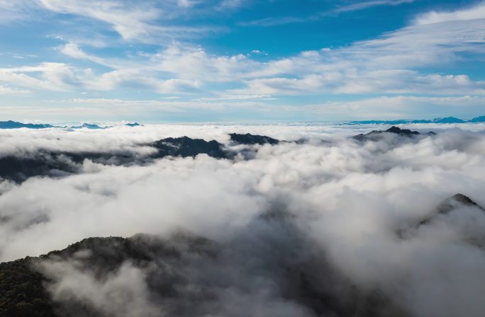 秦岭航拍云海